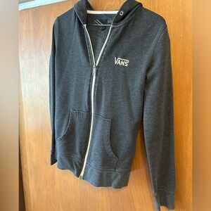Vans zip up hoodie. Grey. Size small